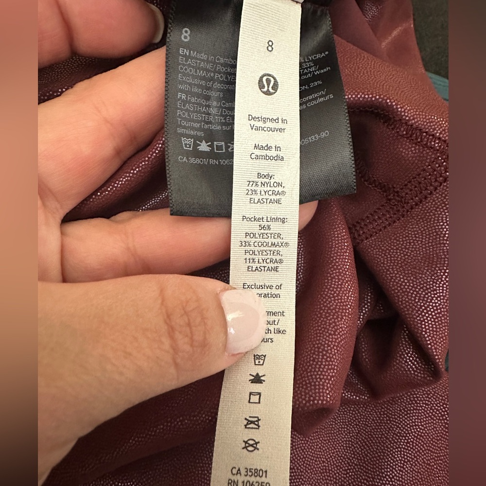 Lululemon Wunder Train High-Rise Tight 25" *Foil
Radiate Foil Print Red Merlot! - Picture 5 of 5